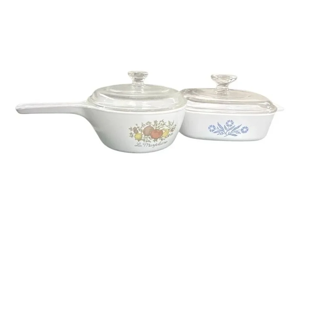 CorningWare Spice of Life P-82-B 1 1/2 Pint Casserole Dish Saucepan Set of 2